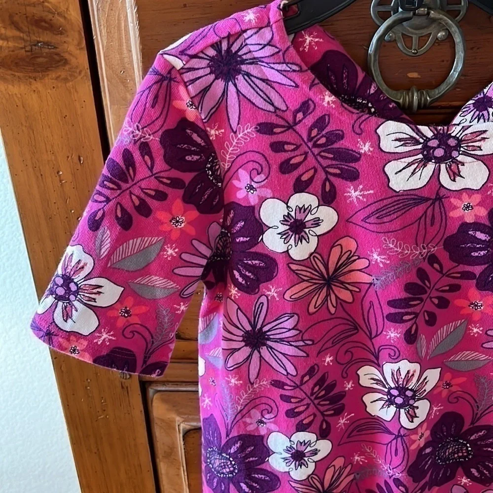 Gymboree Girls pink and purple tunic dress size medium 7/8 preloved